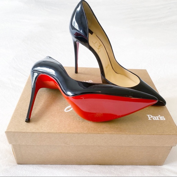 AUTHENTIC Christian Louboutin Black Leather Pump - Picture 2 of 7